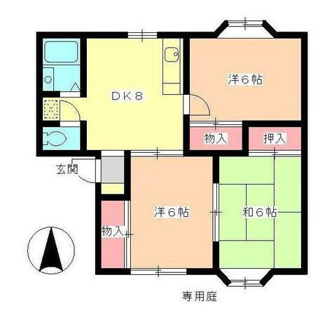 山陽網干駅 徒歩3分 2階の物件間取画像